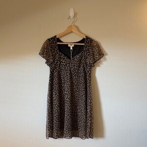 Betsey Johnson Brown Leopard Mini Dress